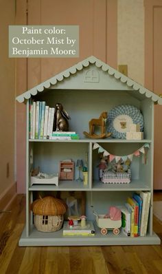 Kylie Katich, Dollhouse Bookshelf, Vintage Kids Room, Diy Bookshelf, Toddler Playroom, Kids Bedroom Inspiration, Toddler Rooms, Girl’s Room, Bookshelves Kids