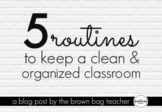 the five brown bag teachers are using to keep their students organized and organized for school