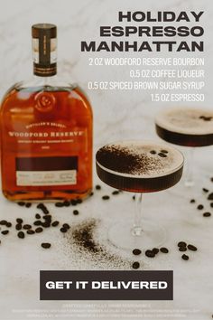 an advertisement for the holiday espresso manhattan