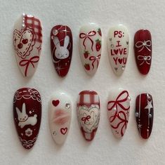 Rabbit Nails, Nails Charm, Charm Nails, Handmade Rabbit, Custom Press On Nails