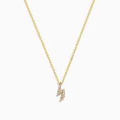 Effy 925 Gold Plated Sterling Silver Diamond Lightning Pendant Lightning Pendant, Effy Jewelry, Silver Diamonds, Gold Plated Sterling Silver, Jewelry Box, Gold Plate, Plating, Pendant Necklace, Sterling Silver