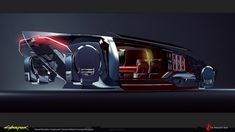 the interior of a futuristic vehicle is shown