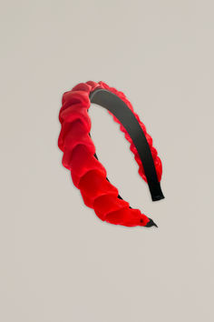 level up your everyday look or special occasion attire with this stunning handmade braided organza headband. crafted with precision and care, this piece showcases a luxuriously textured braid design in a vibrant red hue that exudes elegance and confidence. the lightweight organza fabric ensures a comfortable fit, while its intricate detailing adds a touch of sophistication to any outfit. Organza Headband, Textured Braid, Braid Designs, Romantic Evening, Sleek Ponytail, Organza Fabric, Loose Waves, Romper With Skirt, Hat Hairstyles