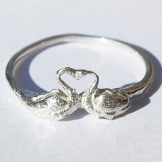 Swan Jewelry, Swan Love, Silver Swan, Beautiful Swan, Dream Symbols, Funky Jewelry, Into The Future, Pretty Rings, A Kiss