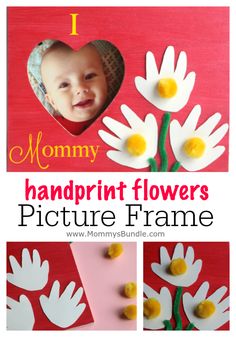 a mother's day gift idea for her child with the text mommy picture frame craft