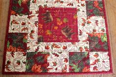 Quilted Fall Table Runner, Bear Table Quilt, 38.50x15.25 - Etsy Canada