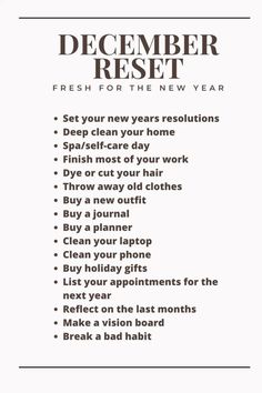 Self improvement, self growth 2024 Fresh Start, New Year New Life Fresh Start, December Reset For New Year, Yearly Reset Routine, Monthly Reset December, New Years Reset 2023, New Year Home Reset, New Years Resolution Mental Health, 2024 Reset List