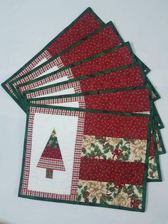 Christmas Placemats Quilted Patterns, Christmas Placemat Patterns, Christmas Placemats Pattern, Table Decorations For Christmas, Christmas Tutorial