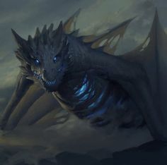 a dragon with blue eyes is flying through the air