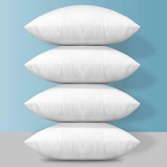 PRICES MAY VARY. ✅PREMIUM MATERIAL - Our pillow insert filled and made with high-quality 7D fiber, better than ordinary filler. So it does a good job keeping the shape brilliantly.The outer layer is made of soft and durable polyester fiber. ✅SIZE - 16" x 16",pack of 4,Each square pillow measures 18 by 18 inches.Pillow cover a little bit smaller than this size may reach the best performance of the insert. OTOSTAR 4 pack throw pillow inserts make shipment by vacuum packing, you need to let them na Square Form, Pillow Crochet, Bedroom Cushions, Pillow Arrangement, Pregnancy Pillow, Throw Pillow Inserts, Garden Pillows, Bed Pillow, White Cushions