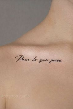 the back of a woman's shoulder with an inscription on it that says peace to everyone