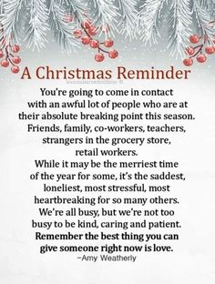 a christmas reminder with pine branches and red berries