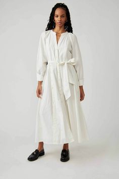 Rent Charlie Maxi Dress from Nuuly. Pick 6 items for $98/month. Free shipping + returns. Elegant Cotton Shirt Dress For Brunch, Elegant Maxi Length Shirt Dress For Brunch, Classic Midi Dress For Spring Brunch, Free People Aesthetic, People Aesthetic, Feminine Details, The Present, Free People Dress, Hand Stitching