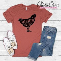 Chicken Shirts For Women, Farm Shirts, Onesie Ideas, Sales Ideas, Cricut Htv