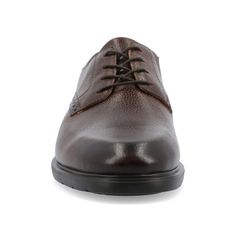 Introducing the Stafford derby shoe by Thomas & Vine, a perfect combination of style and comfort. Crafted with genuine leather, these lace-up shoes exude durability and timeless charm. The 12 mm Tru Comfort Foam™ insole provides superior cushioning, ensuring all-day comfort with every step. With a round-toe design, 1-inch block heel, elastic gusset for extra comfort, and an ExtraLight outsole, the Stafford derby delivers both style and practicality. The cushioned collar and tongue add an extra l Brown Laced Oxfords For Derby, Leather Dress Shoes With Laces For Work, Plain Toe Oxfords With Laces For Workwear, Plain Toe Leather Shoes For Work, Workwear Leather Shoes With Plain Toe And Laces, Plain Toe Lace-up Dress Shoes For Derby, Plain Toe Dress Shoes With Laces For Derby, Classic Leather Shoes With Laces For Derby, Brown Formal Oxfords With Ortholite Insole