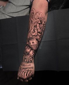 a person with a tattoo on their arm