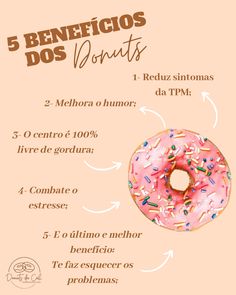 a donut with pink icing and sprinkles is shown in spanish