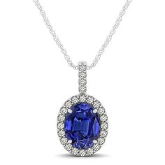 METAL SPECIFICATIONS Metal Name: White Gold 14K STONE SPECIFICATIONS Stone Name : Tanzanite and Diamond Stone Cut : Oval and Round Stone Details : There is one tanzanite in the center of approx. 3.00 carats (Approx. Size 11.4 x 7.5 mm) and approx. 0.50 carats round smaller diamonds on the side. Natural earth mined stones. Total Stone Weight : approx. 3.50 carats Color : Blue/F Clarity : AAA/VVS1 PENDANT SPECIFICATIONS Length : 16” (Can change length, please indicate about change with payment) Ap Gia Certified Sapphire Jewelry For Formal Occasions, Oval Sapphire Gemstones For Formal Occasions, Elegant Sapphire Gemstones With Halo Setting, Classic Tanzanite Necklace With Brilliant Cut, Oval Diamond-cut Gemstones For Formal Occasions, Dazzling Sapphire Gemstones For Formal Occasions, Dazzling Sapphire Gemstones For Formal Events, Formal Yellow Gold Jewelry With Lab-created Sapphire, Formal Oval Diamond-cut Gemstones