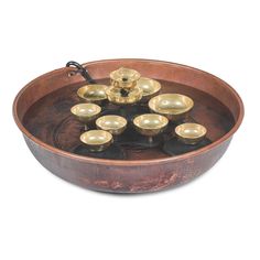 Woodstock Water Bell Fountain main image Water Bell, How To Feng Shui Your Home, Feng Shui Art, Indoor Water Fountains, Fountain Design, Tabletop Fountain, Copper Bowl, Water Bubbles, Brass Bells