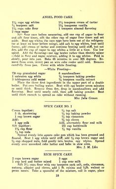 an old recipe for angel food cake