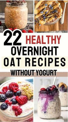 overnight oats 21 Day Fix Overnight Oats, Overnight Oats Without Yogurt, Vanilla Overnight Oats, Healthy Overnight Oats, Overnight Oats Recipes, Overnight Recipes