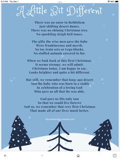 a christmas poem with trees in the snow