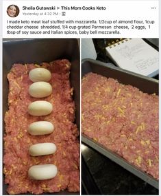 an image of meatloaf with hard boiled eggs in it and then sliced up