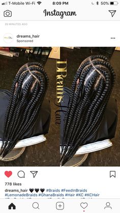 Side Part Feed In Braids, Jayda Wayda Braids 4 Braids, Jumbo Cornrows Braids For Black Women, Jumbo Feed In Braids, Makeba Braids Styles, Jumbo Cornrows Updo, Jumbo Cornrow Braids, 8-10 Feed In Braids, Beyonce Braids Cornrows