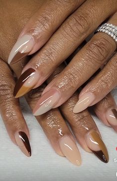 Nail Design For Black Women, Nude Nail Designs Almond Shape, Simple Nails Black Women, Nail Inspo Black Women, Nude Nails Black Women, Sassy Nails, Minimal Nails, Work Nails, Dope Nail Designs