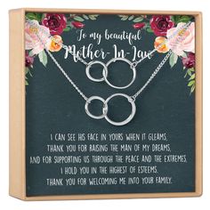 Mother - In - Law Necklace Necklace For Mother In Law, Mother In Law Quotes, Dear Ava, Law Quotes, Bad Reputation, Chain Extenders, Mother In Law, Foil Stamping, Mesh Bag