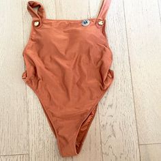 Authentic Forever 21 F21 Terracotta Brown Swimsuit In Size S. New With Tag. High Cut Leg. Breast Cups Are Padded And Supportive. One Piece. Summer High Waisted Bodysuit For Day Out, Summer High-waist Bodysuit For Day Out, High Waist Bodysuit For Summer Day Out, Chic Summer Bodysuit By Forever 21, Chic Summer Swimwear From Forever 21, Chic Summer Swimwear By Forever 21, Chic Fitted Swimwear By Forever 21, Forever 21 Summer Bodysuit, Forever 21 Summer Beachwear Bodysuit