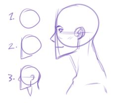 how to draw a man's head with different angles and facial features in perspective