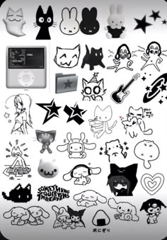 various stickers on the back of an ipod