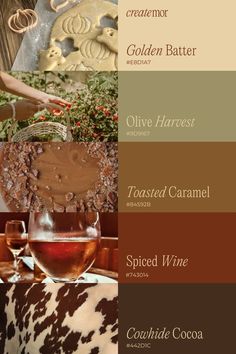 aesthetic color palettes, color palettes with hex codes, color palettes with red, color palette with green Olive And Brown Color Palette, Color Matching Palette, Russet Color Palette, Siena Color Palette, Tan And Brown Color Palette, Thanksgiving Color Palette Hex Codes, Interior Color Palette Earth Tones, Cool Tone Neutrals, Rustic Country Color Palette