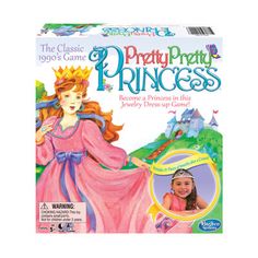 Enchant a whole new generation with the classic Pretty Pretty Princess game. Play dress-up with your friends as you race to gather your set of fancy jewelry. Collect your own matching color necklace, bracelet, ring, and earrings. But, beware of the Black Ring! If you get it, you must get rid of it before you can win. When you have all of your jewelry plus the crown, you win the game! Then you'll be as pretty as a princess - the Pretty Pretty Princess! | Winning Moves Classic Pretty Pretty Prince Pretty Pretty Princess Game, Crazy Forts, Pretty Pretty Princess, Preschool Board Games, Princess Games, Board Games For Kids, Pretty Princess, Black Ring, Bracelet Ring