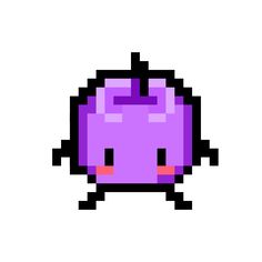 an old school pixel art style purple monster