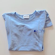 Baby Blue Tee With Fish Graphic - Morley Size 10 Soft Slub Cotton - 70% Cotton 30% Li (Flax/Linen) No Tags, But Never Worn. Fish Graphic, Blue Tee, Graphic Shirt, Graphic Shirts, Shirt Color, Kids Shirts, Baby Blue, Shirts Tops, Colorful Shirts