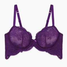 Savage X Fenty Haute Lace Demi Bra, 40ddd, Purple, Nwt Purple Lace Bra, Quarter Cup Bra, 32a Bra, Satin Bustier, Half Cup Bra, Purple Bras, Black Lace Bra, Unlined Bra, Savage X Fenty