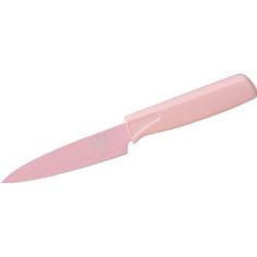 a pink knife on a white background