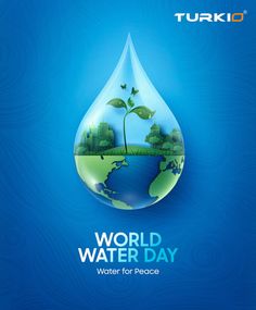 a water drop with the words world water day written on it