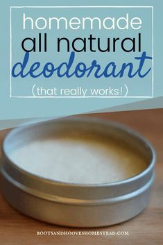 Best All Natural Deodorant, Deodorant Diy