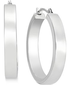 Go for the bold. These polished hoop earrings complete your look in 10k white gold with a click-top closure. Approximate diameter: 7/8 inch. Macys Jewelry, White Gold Jewelry, Diamond Hoop Earrings, Mens Gift Sets, Eyeshadow Makeup, Free Jewelry, Gemstone Jewelry, Gold Jewelry, Jewelry Watches