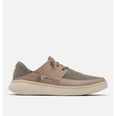 Men's Beige Boat-Ready Shoes That Grip The Deck And Are Built With Comfy, Lightweight Cushioning Plus Enhanced Traction And Durability For All-Day Wear. Wide Sneakers, Footwear Design, Boat Shoe, Leather Trainers, Elastic Laces, Holiday Deals, Columbia Sportswear, Perfect Shoes, Shoe Shop