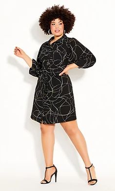 Plus Size Fall Floral Print Dress Plus Size Fall Dresses Work, Fall Dresses For Work Plus Size, Plus Size Coat Dress, Outfits With Coats, Black Dress For Work, Job Outfits, Plus Size Work Dresses, Fall Floral Dress, Ginger Dress