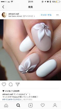 Elegant Bridal Makeup, Makeup Nails Art, Floral Nail Art, Nails Desing, Acrylic Nail Art