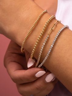 Every woman needs to add some sparkle in her wrist stack. You can't go wrong with any sized Tennis Bracelet. Limited Stock - inquire on availability. These can be made to order in any metal color and diamond size. View Photos for bracelet size chart. Please email hello@shoplemel.com for custom sizes. Wrist Stack, Tennis Jewelry, Paperclip Bracelet, Wrist Stacks, Bracelet Size Chart, Diamond Tennis Bracelet, Kids Earrings, Initial Jewelry, Tennis Bracelet Diamond