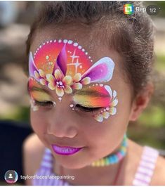 Easy Fairy Face Paint, Unicorn Face Paint Easy, Face Painting Unicorn, Face Painting Images, Easy Face Painting Designs, Face Art Painting