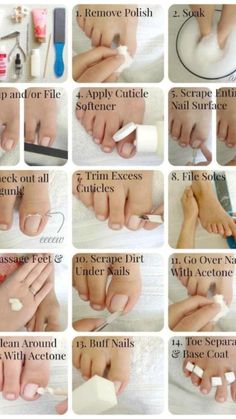 Basic Pedicure, Pedicure Tutorial, Pedicure Station, Makeup Tip, Nail Designs Tutorial, Pedicure Manicure