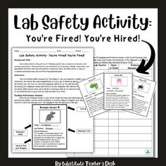 the lab safety activity for kids to use with their teacher's workbook,