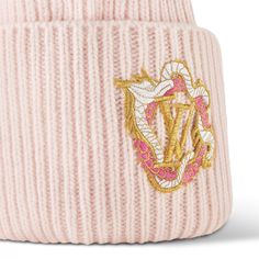 LOUIS VUITTON® - Precious Dragon Beanie - Pink Pink Louis Vuitton, Pink Beanie, Louis Vuitton Official Website, Louis Vuitton Pink, Stylish Caps, Pink Beanies, Louis Vuitton Accessories, Lv Monogram, Louis Vuitton Official